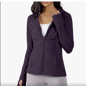 Yogalicious Long Sleeve Zip Up Hoodie Jacket